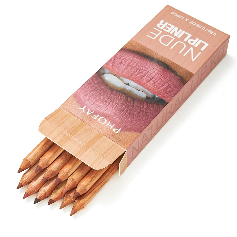 Nude Elegance Lipliner Kit - 12 Shades